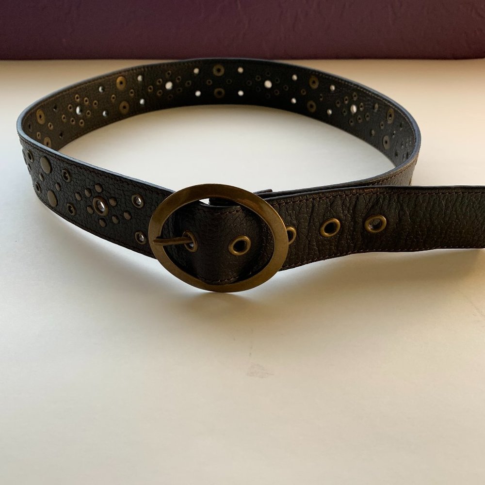 Brown leather belt 40 inches long